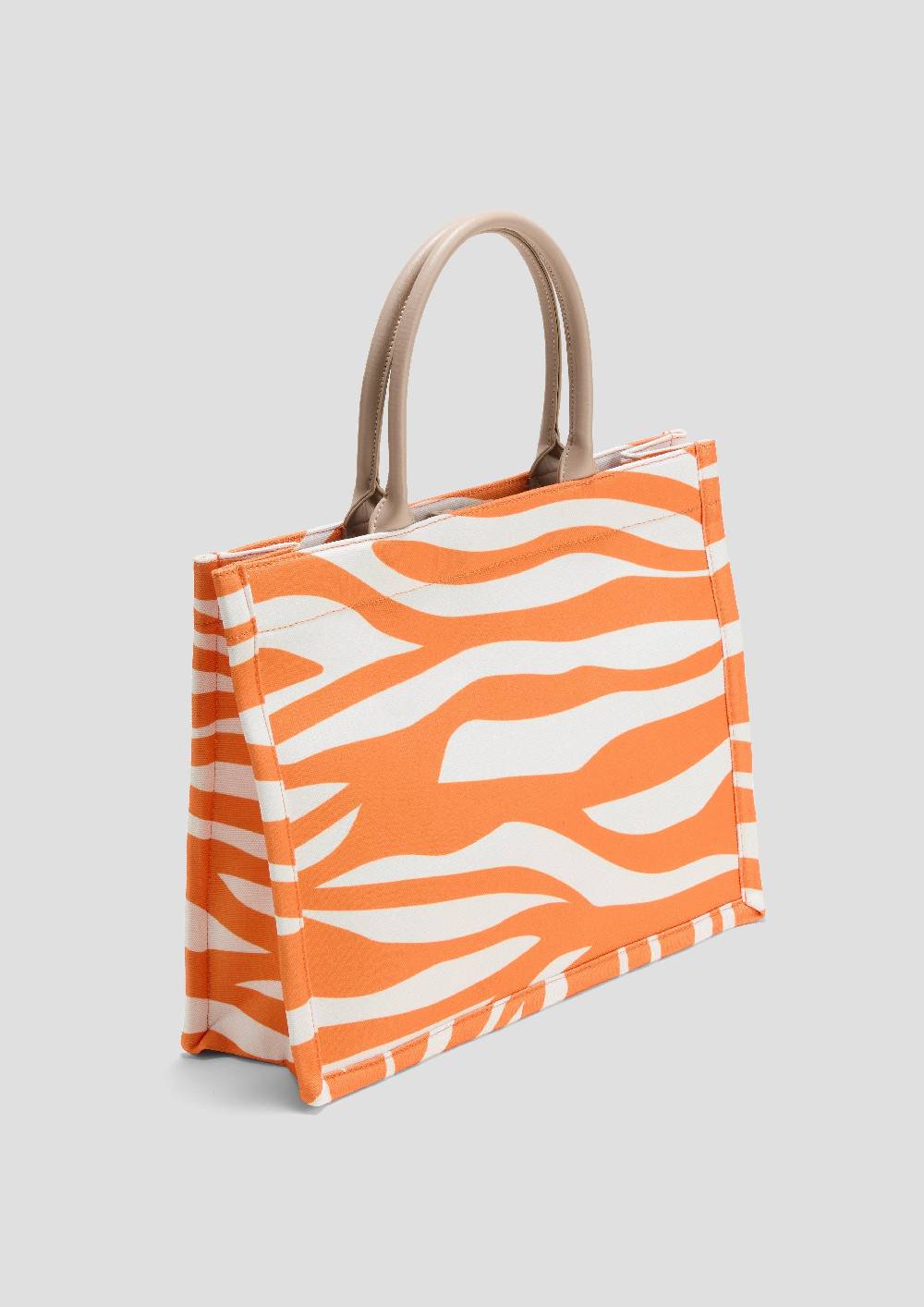 S.Oliver Shopper Aus Canvas Mit Feinem Artwork