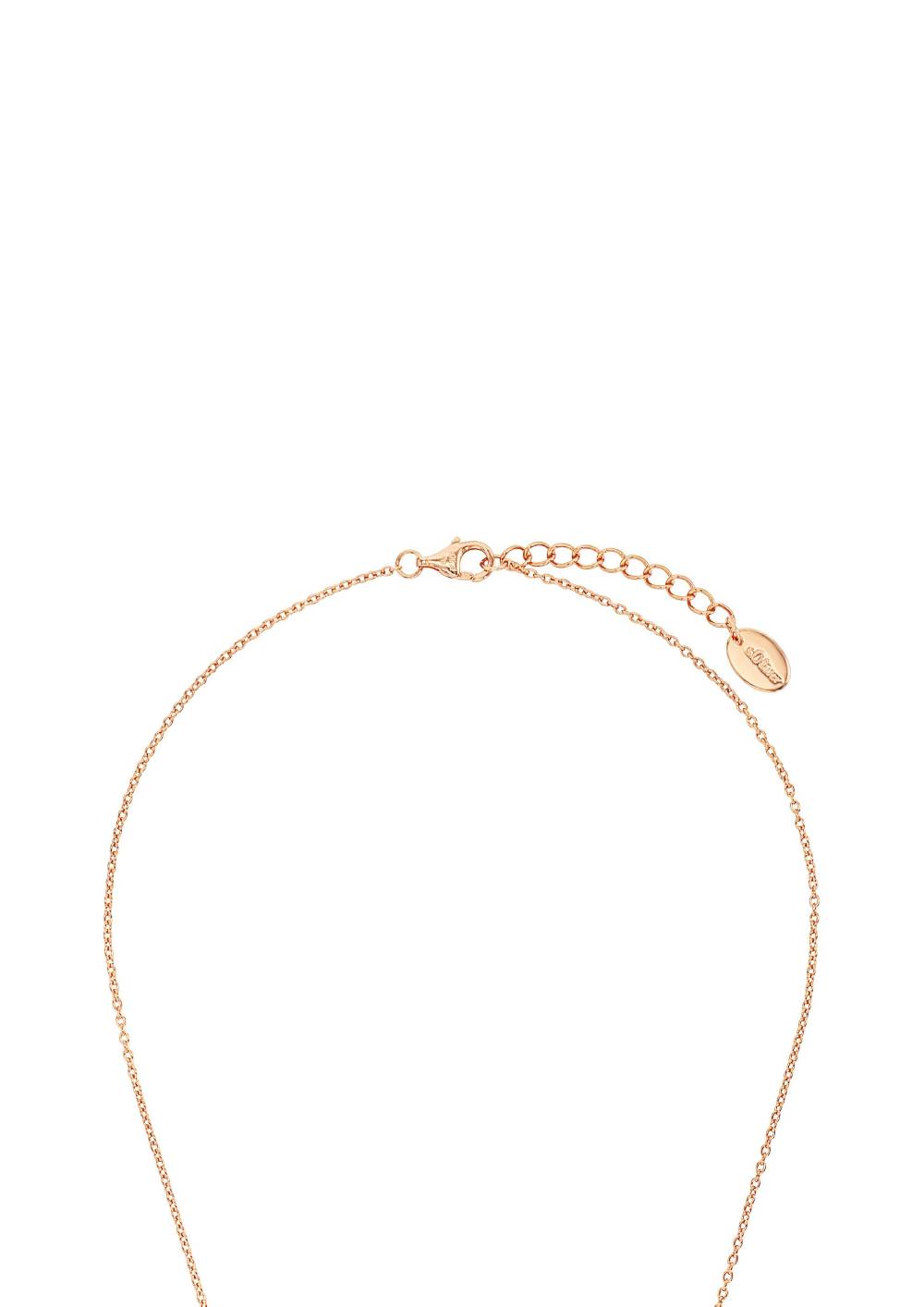 S.Oliver Silber-Halskette Mit Zirkonia-Anhänger