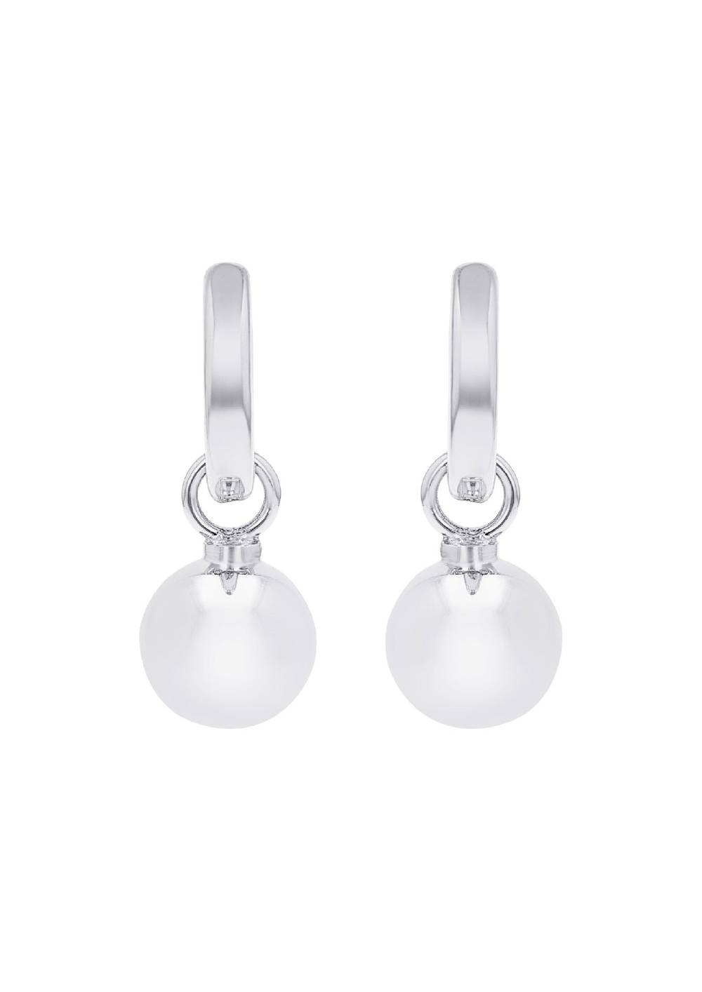 S.Oliver Silber-Ohrstecker In Perlen-Optik