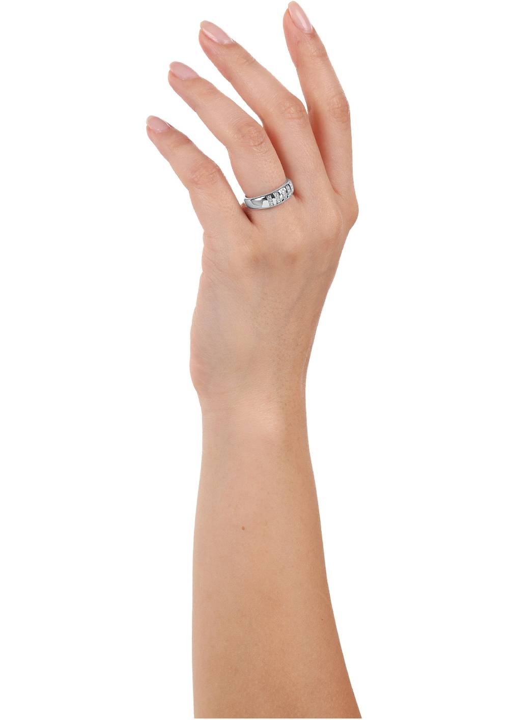 S.Oliver Silber-Ring Mit Zirkonia-Steinen