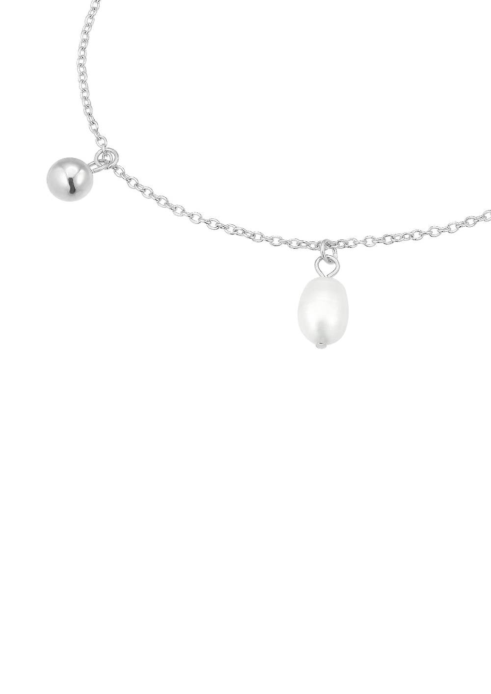S.Oliver Silberarmband Mit Perlenanhängern