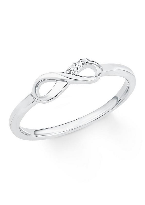 S.Oliver Silberner Ring Infinity mit Zirkonia