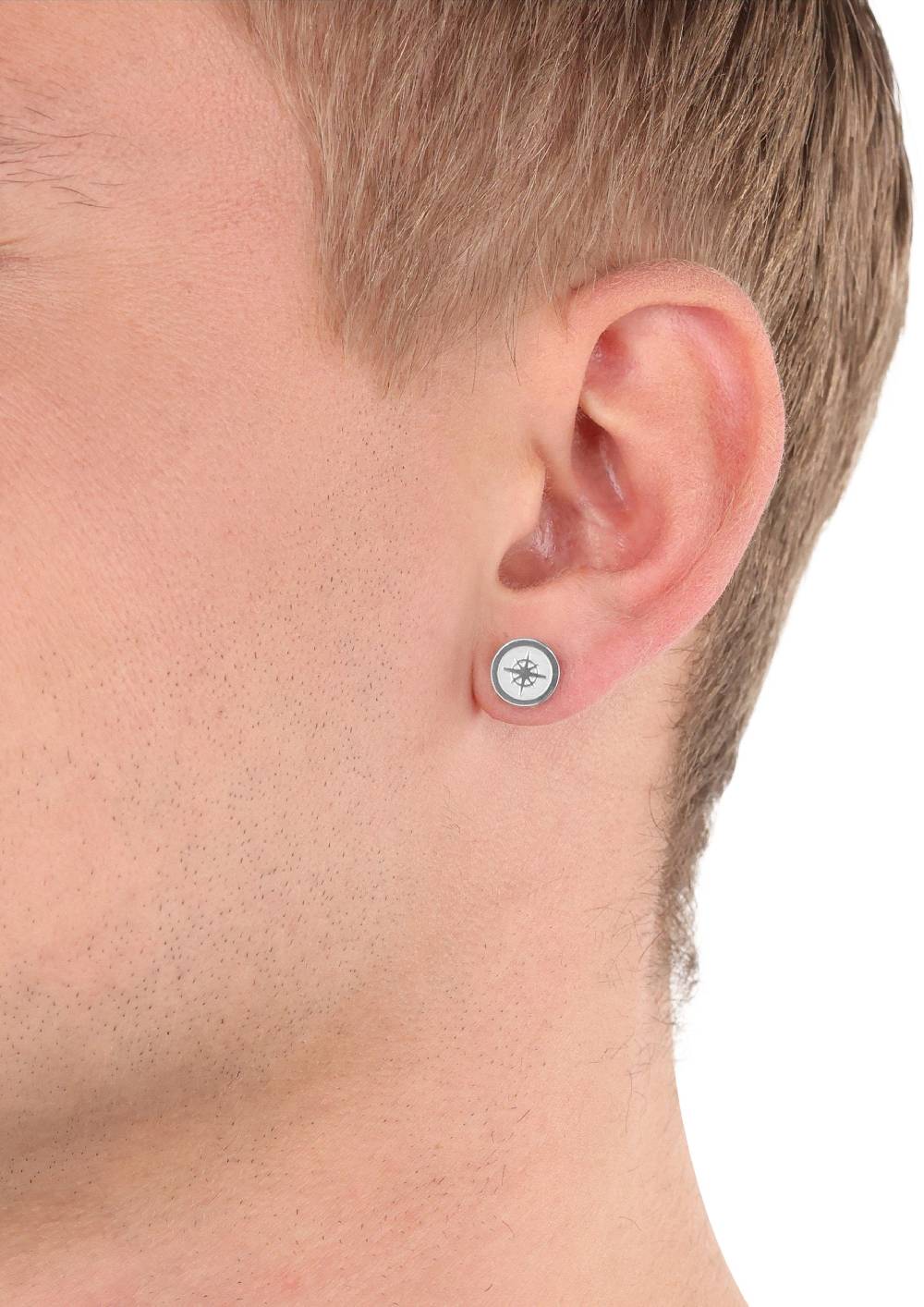 S.Oliver Single-Ohrstecker Mit Kompass-Motiv