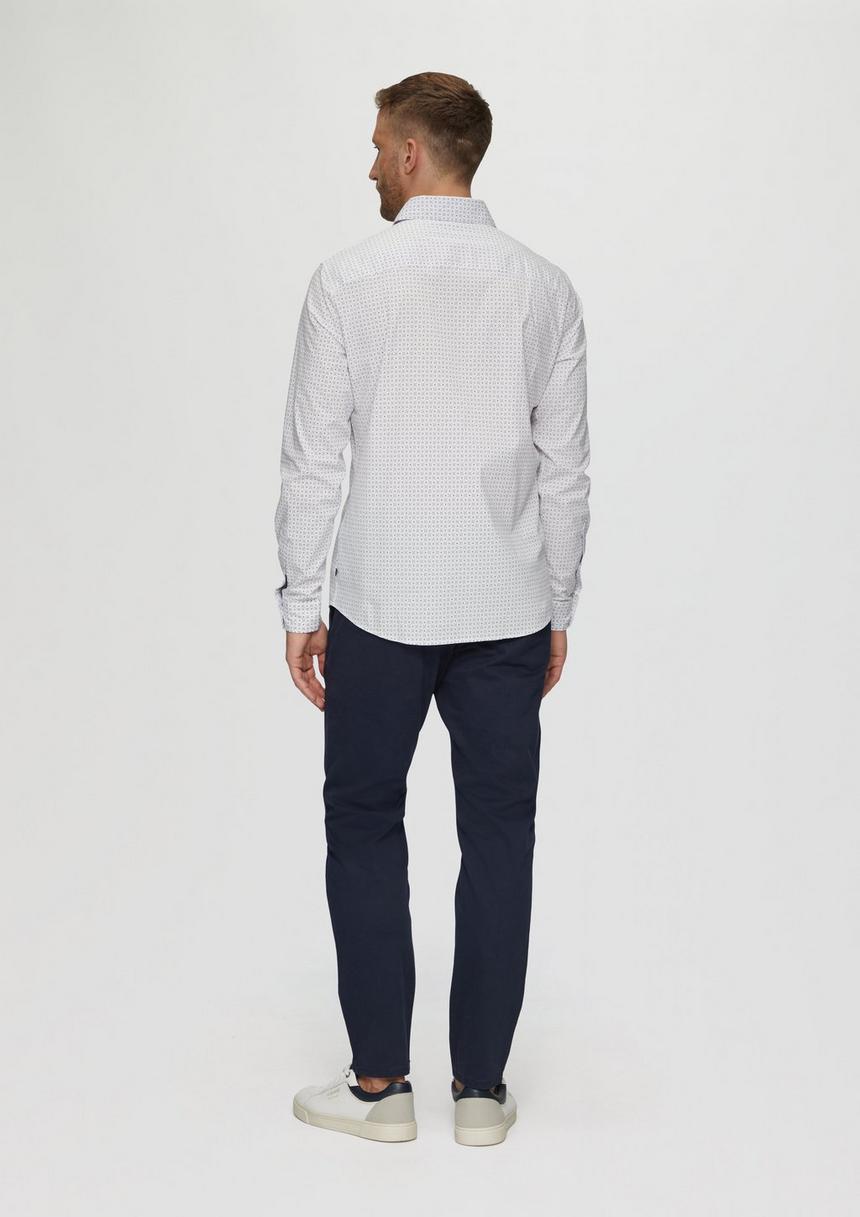 S.Oliver Slim Fit: Gemustertes Hemd Aus Baumwollmix