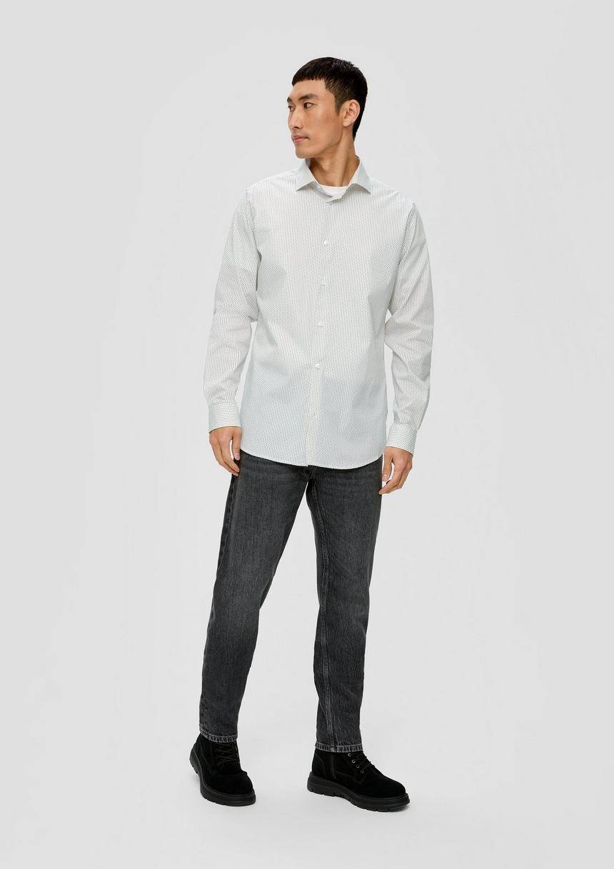 S.Oliver Slim: Hemd Aus Baumwollmix