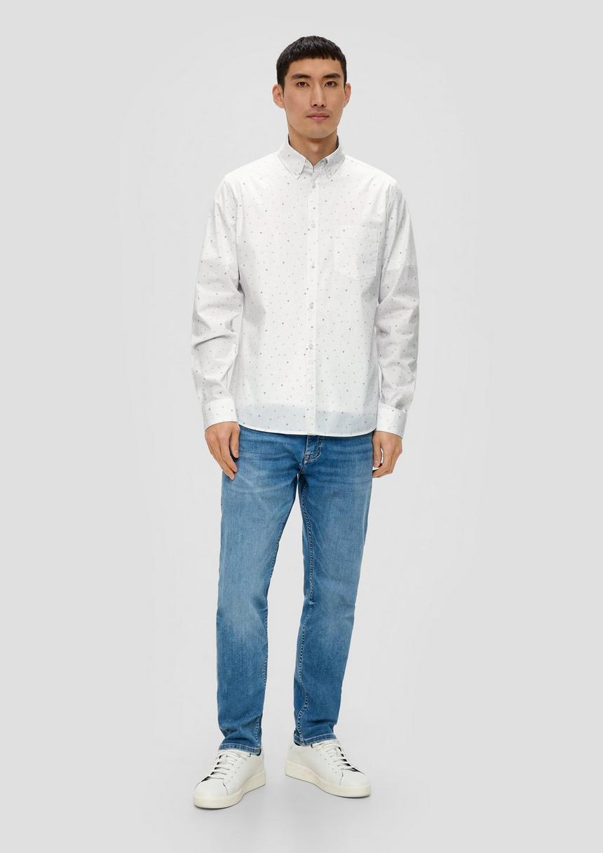 S.Oliver Slim: Hemd Mit Allover-Print