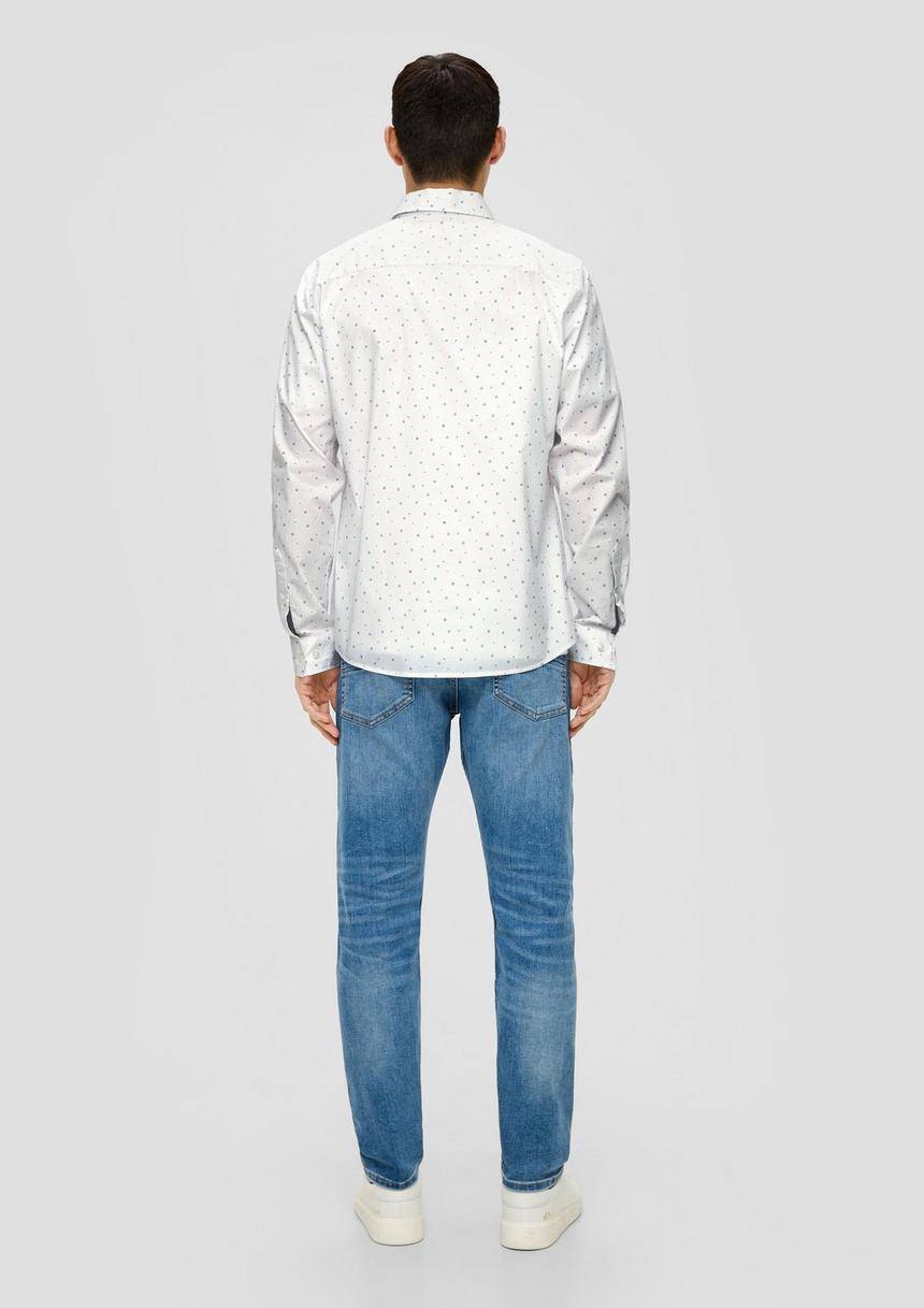 S.Oliver Slim: Hemd Mit Allover-Print