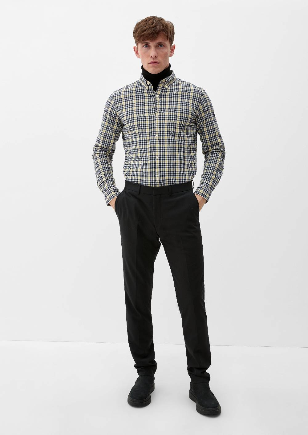 S.Oliver Slim: Hemd Mit Button-down-Kragen