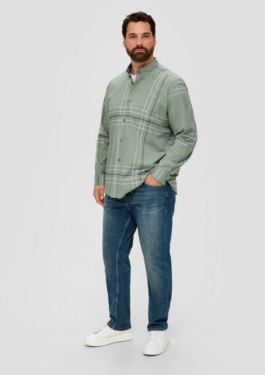 S.Oliver Slim: Karohemd Aus Baumwollstretch