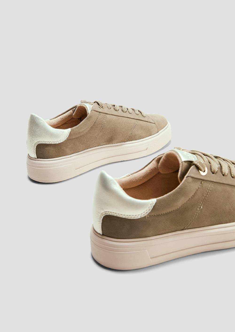 S.Oliver Sneaker Aus Ledermix Mit Metallic-Detail