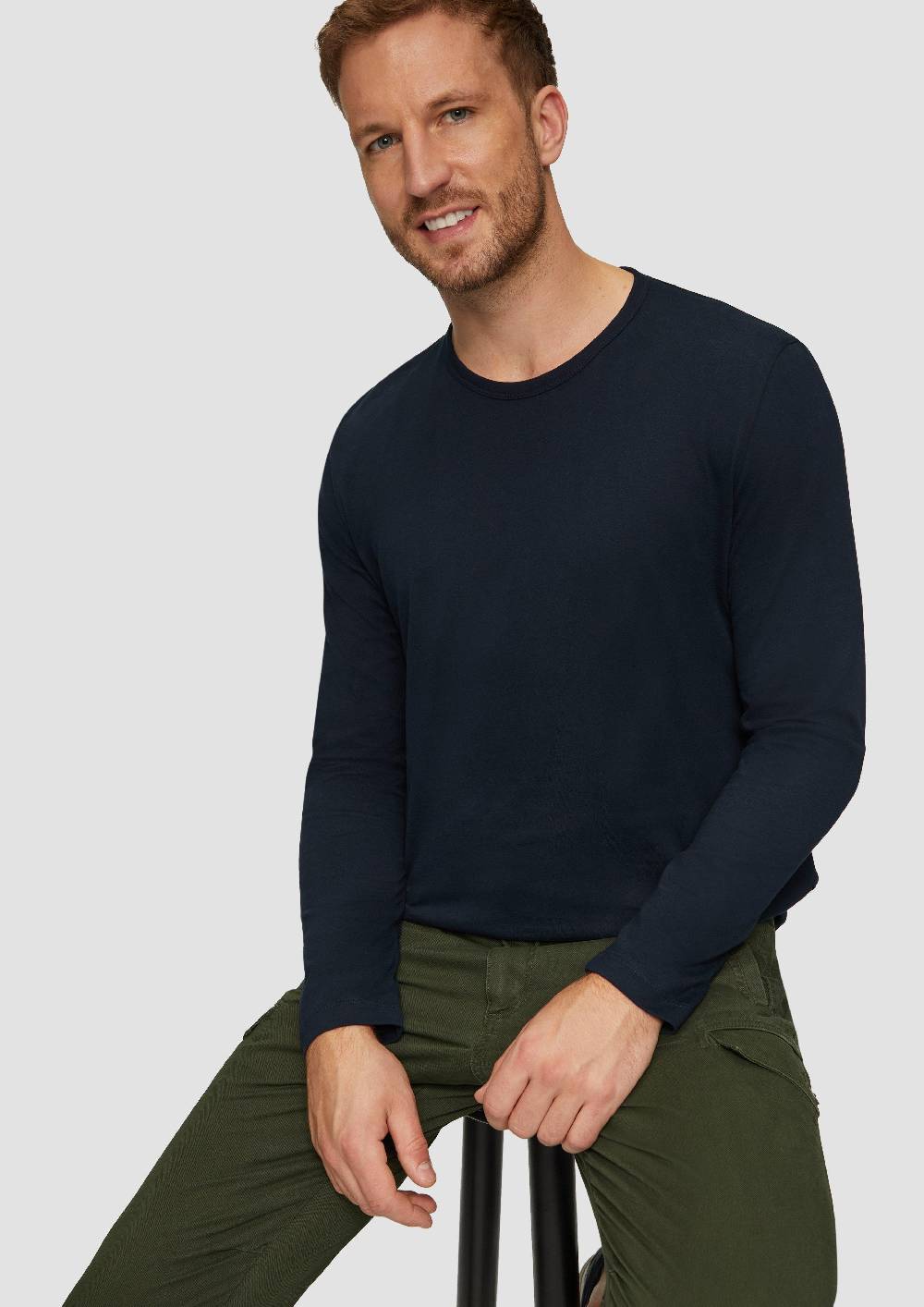 S.Oliver Softes Langarmshirt Aus Baumwolljersey