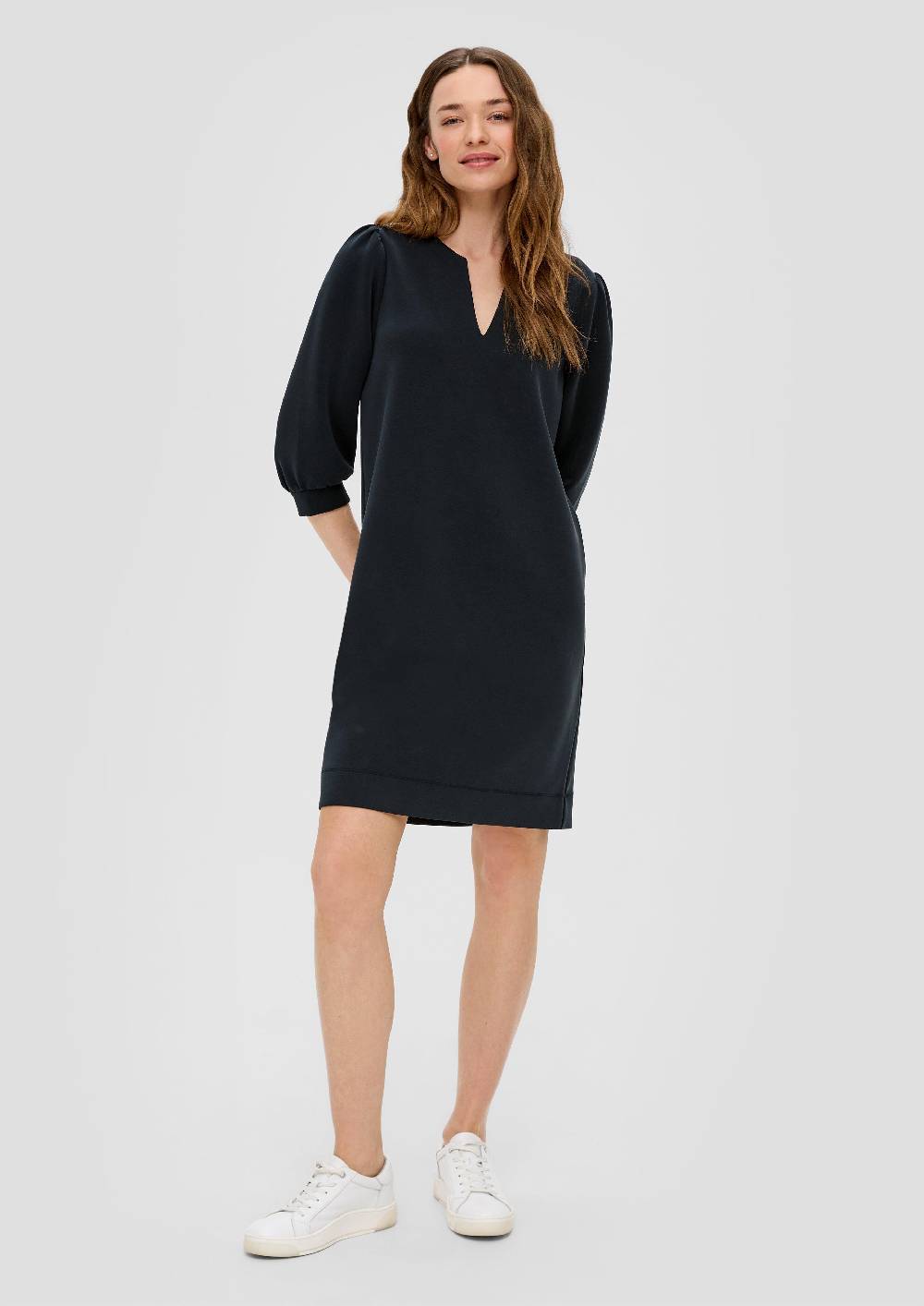 S.Oliver Softshell-Kleid Mit V-Ausschnitt