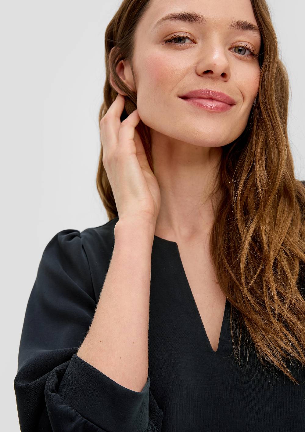 S.Oliver Softshell-Kleid Mit V-Ausschnitt