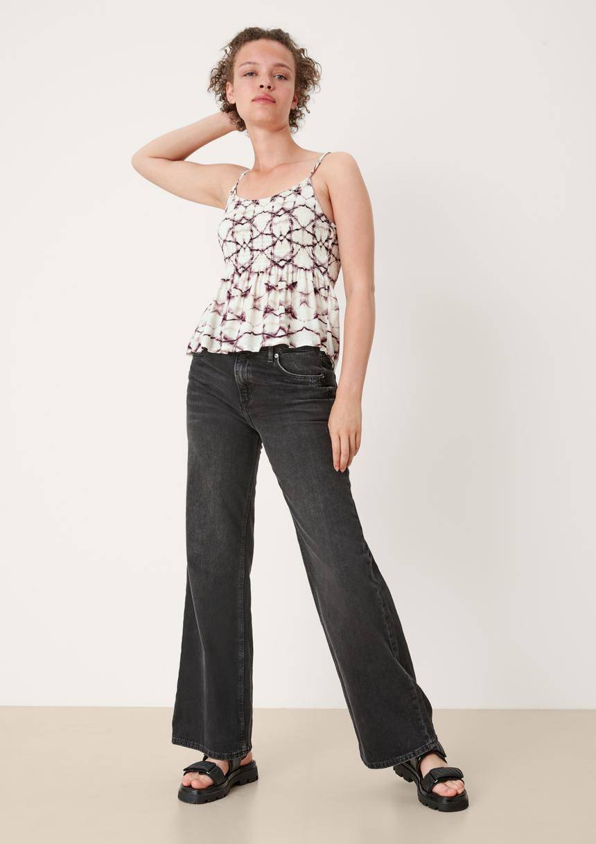 S.Oliver Spaghetti-Top Mit Stylischer Raffung