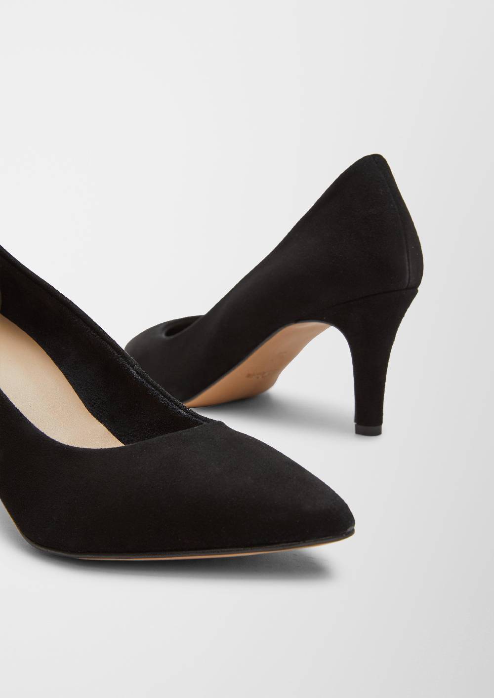 S.Oliver Spitze Veloursleder-Pumps