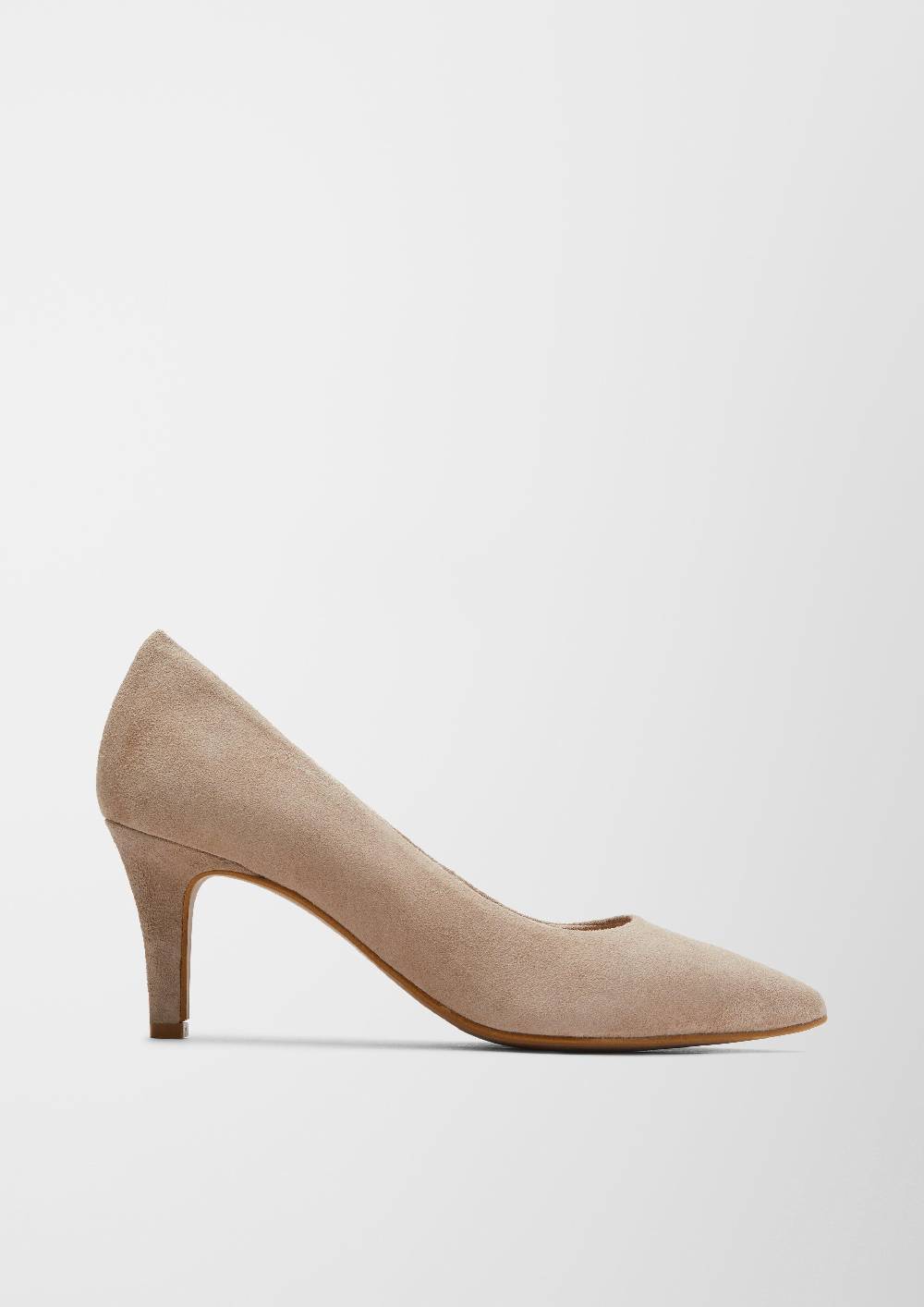 S.Oliver Spitze Veloursleder-Pumps