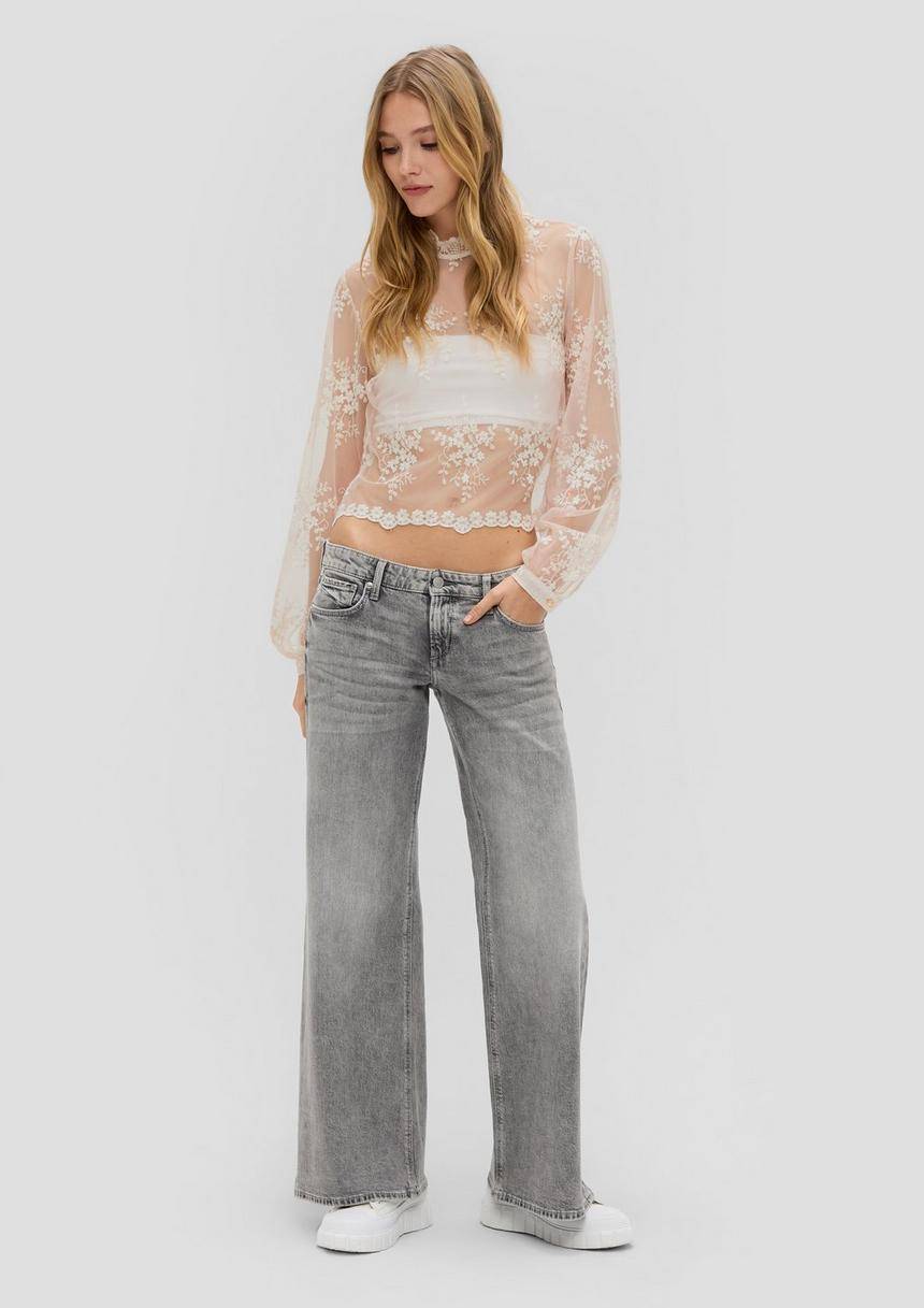 S.Oliver Spitzenbluse Mit Floralem Muster