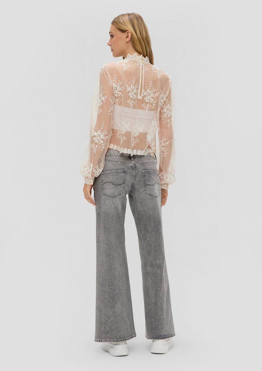 S.Oliver Spitzenbluse Mit Floralem Muster