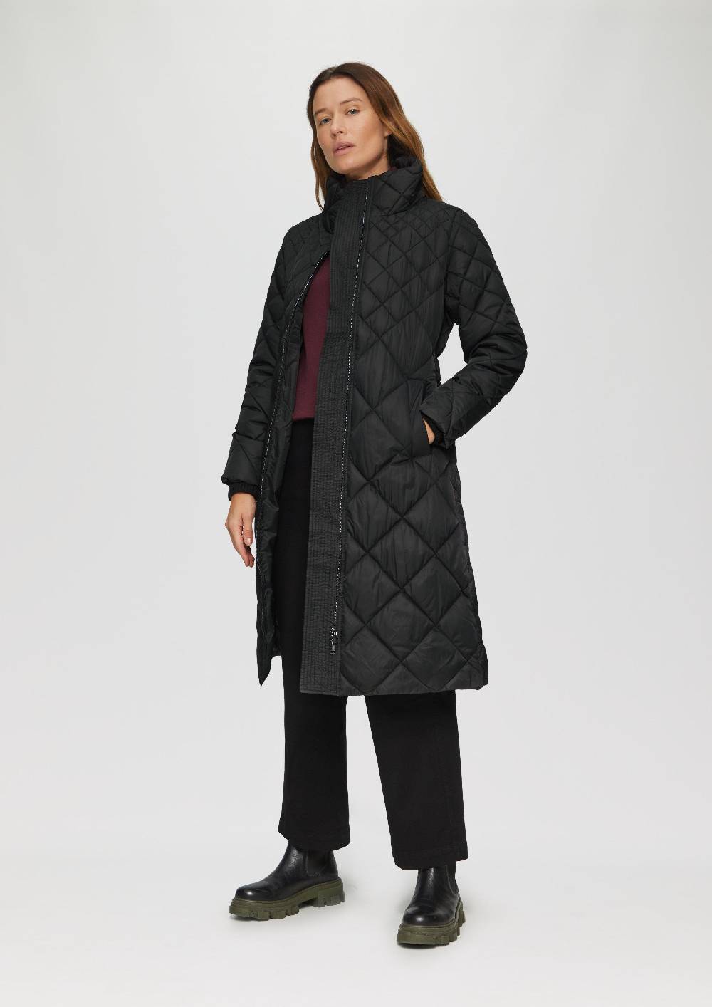 S.Oliver Steppmantel Mit Gürtel