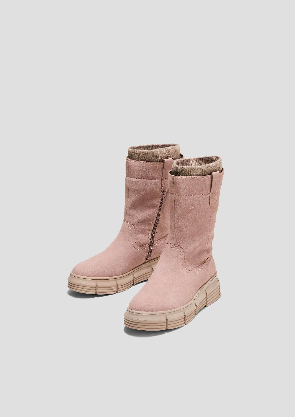 S.Oliver Stiefel In Veloursleder-Optik