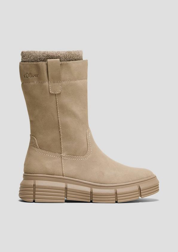 S.Oliver Stiefel in Veloursleder-Optik