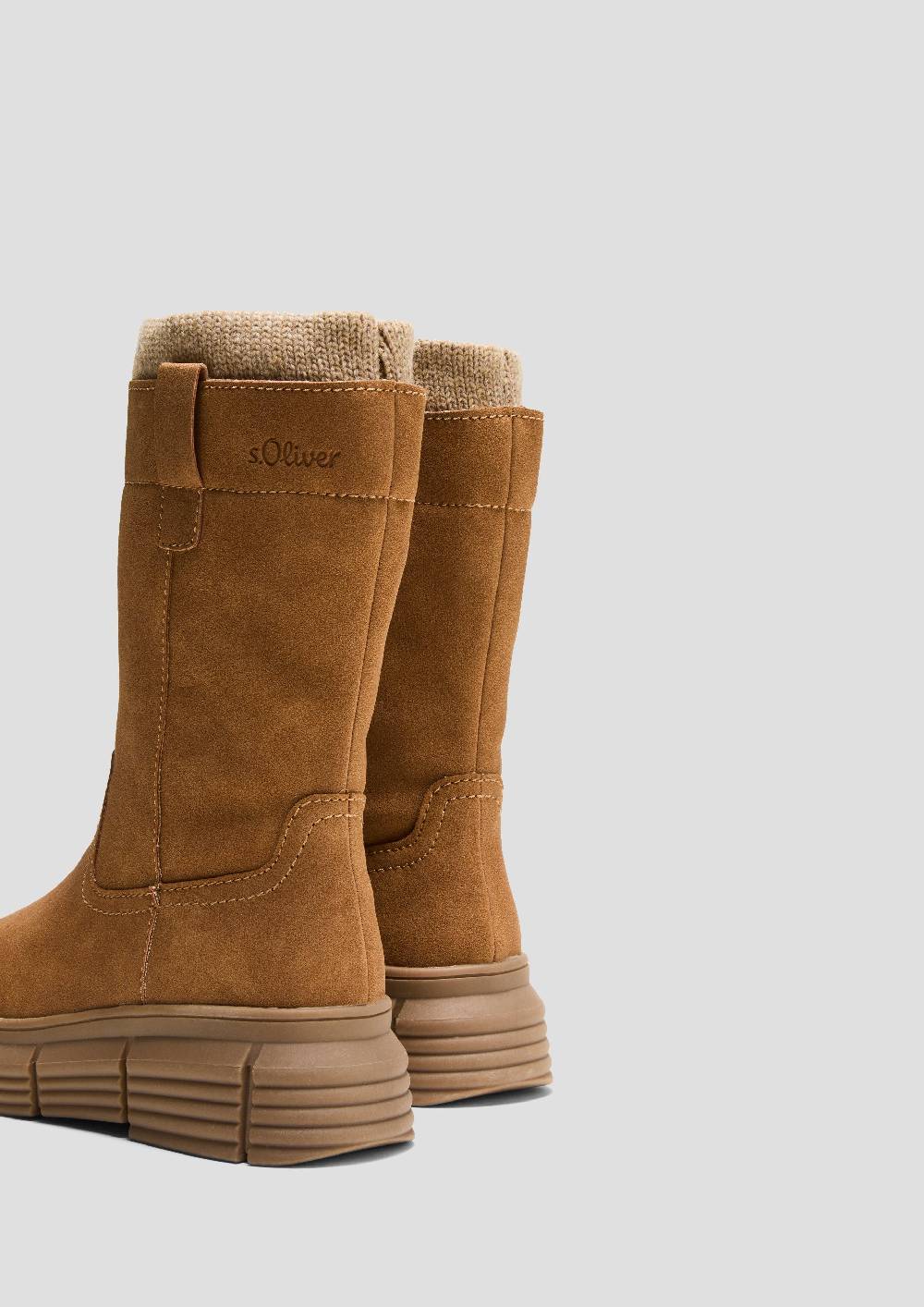 S.Oliver Stiefel In Veloursleder-Optik