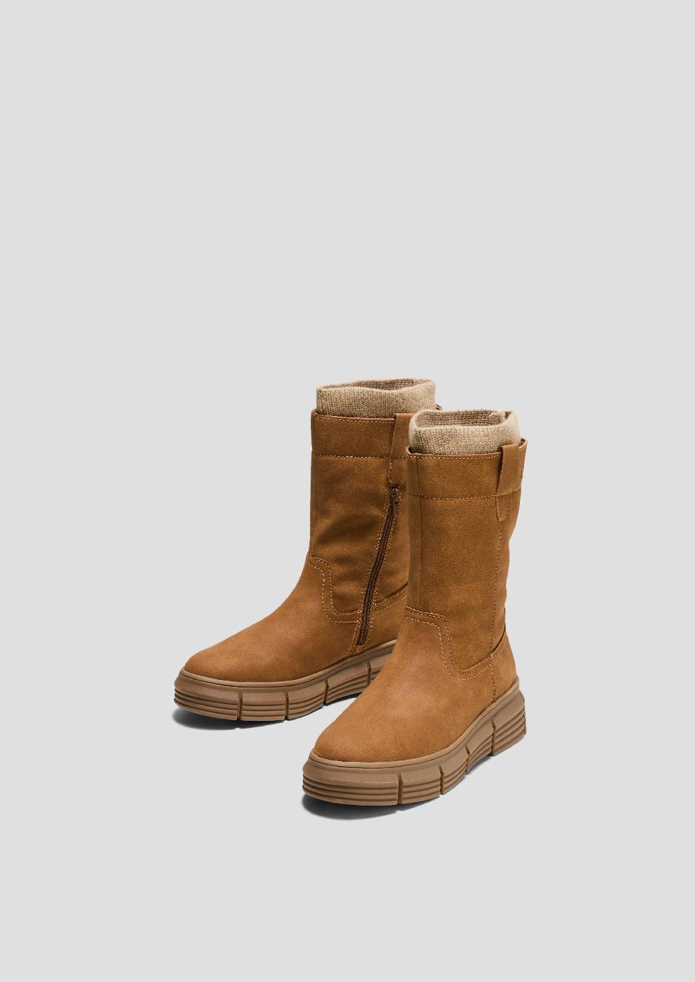 S.Oliver Stiefel In Veloursleder-Optik