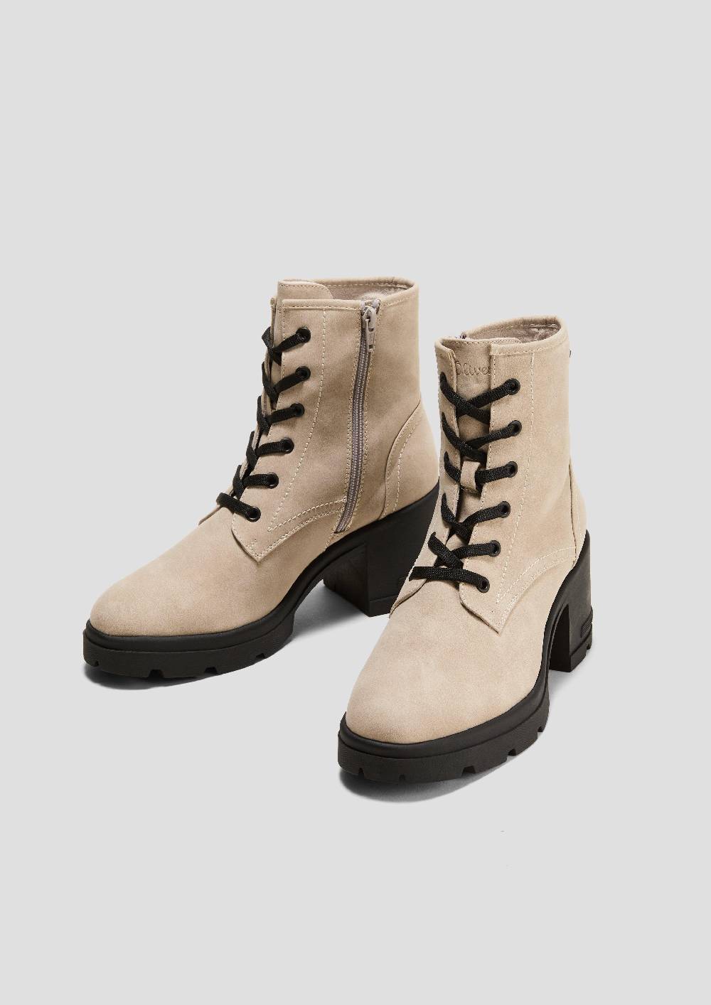 S.Oliver Stiefel Mit Blockabsatz In Leder-Optik