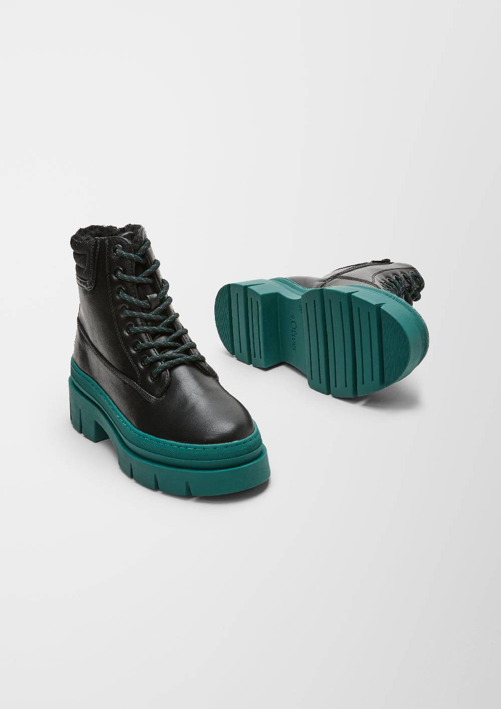 S.Oliver Stiefel Mit Kontrast-Sohle