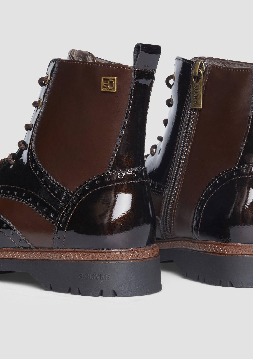 S.Oliver Stiefel Mit Schnürung Und Reißverschluss