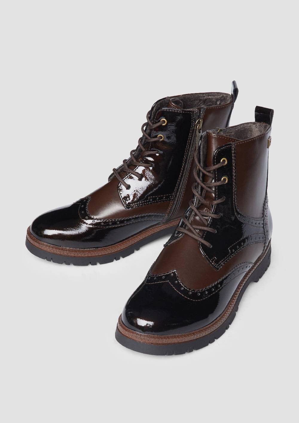 S.Oliver Stiefel Mit Schnürung Und Reißverschluss