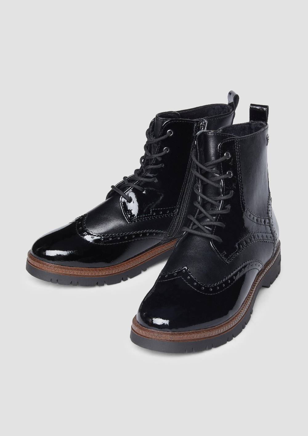 S.Oliver Stiefel Mit Schnürung Und Reißverschluss