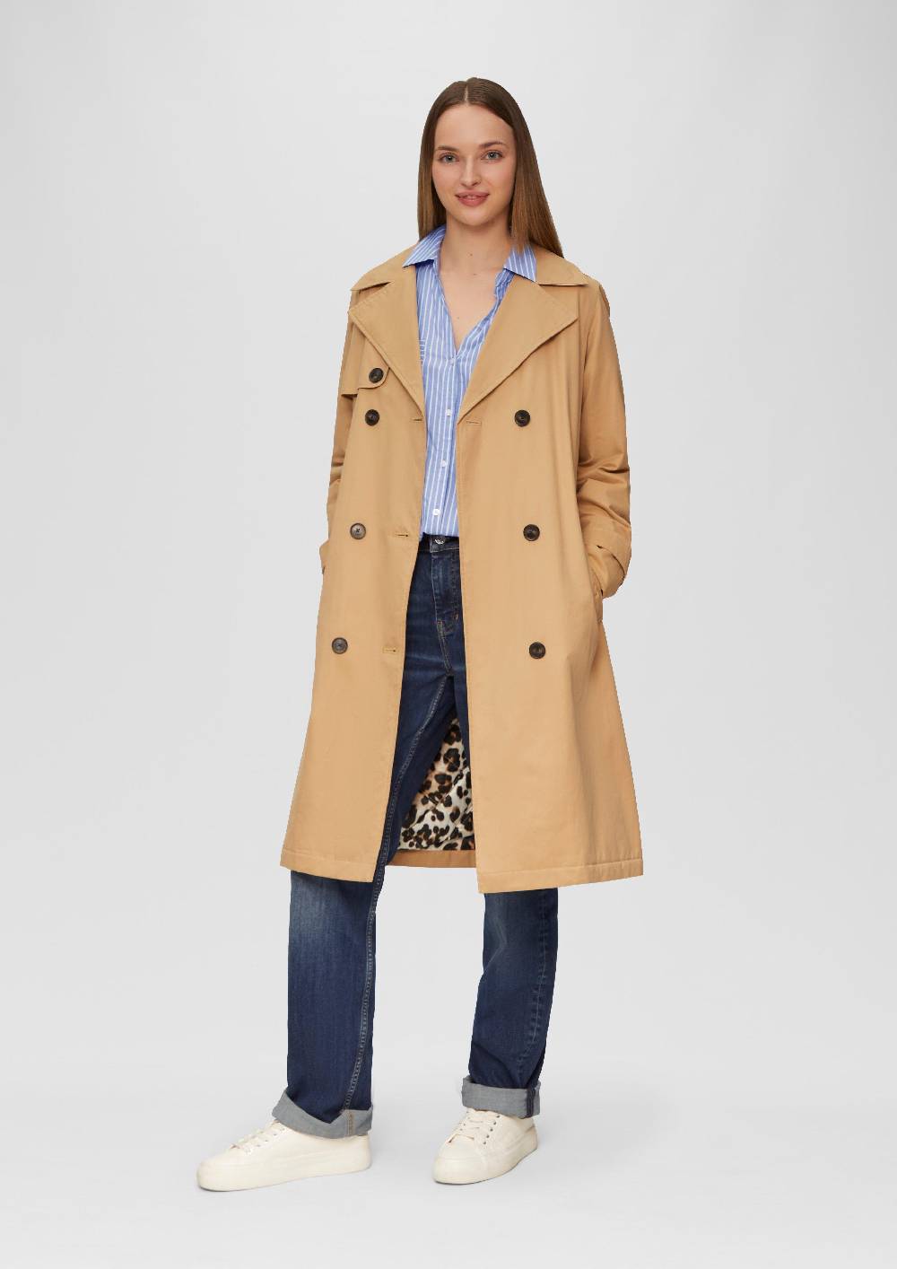 S.Oliver Streifen-Bluse Mit Aufgesetzten Taschen