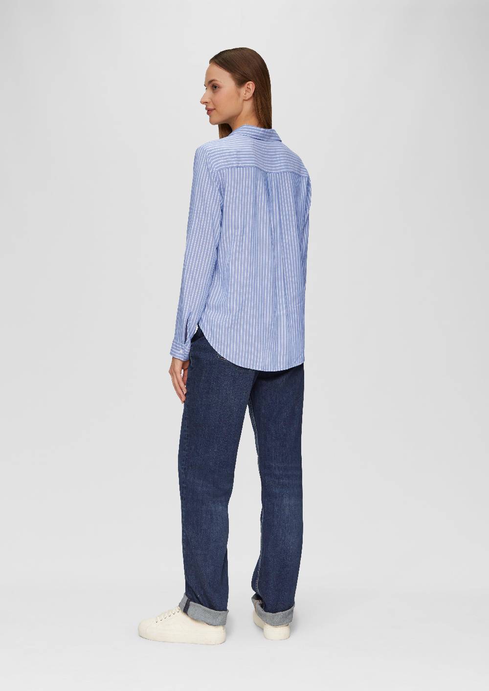 S.Oliver Streifen-Bluse Mit Aufgesetzten Taschen