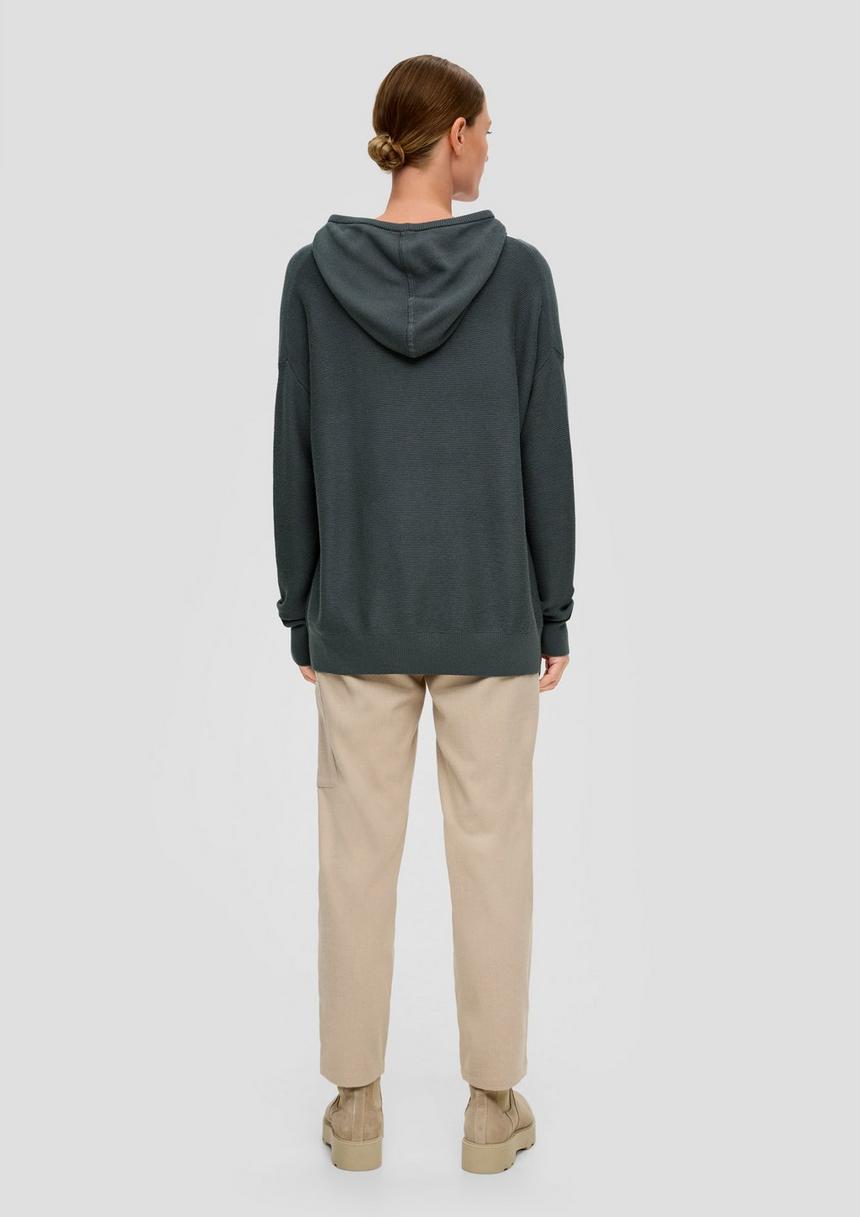 S.Oliver Strick-Hoodie Aus Baumwollmix