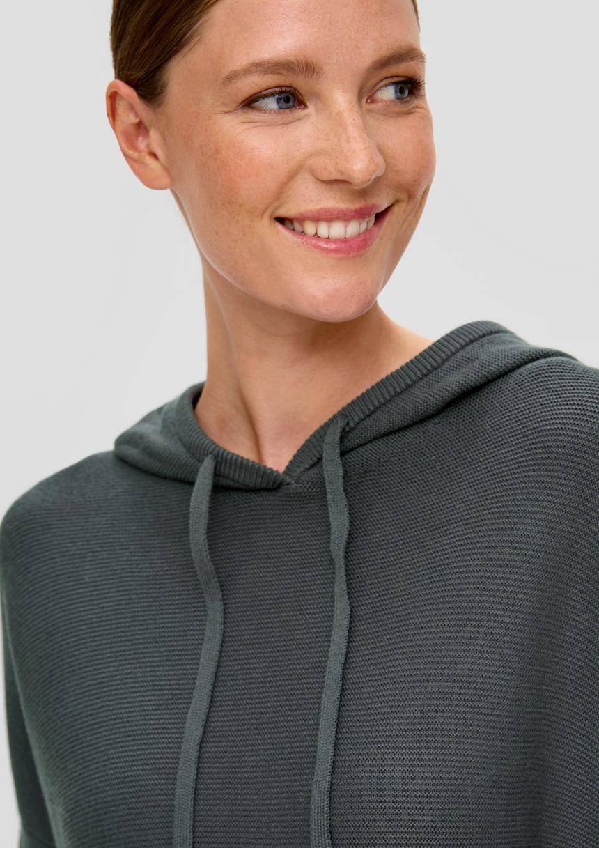 S.Oliver Strick-Hoodie Aus Baumwollmix