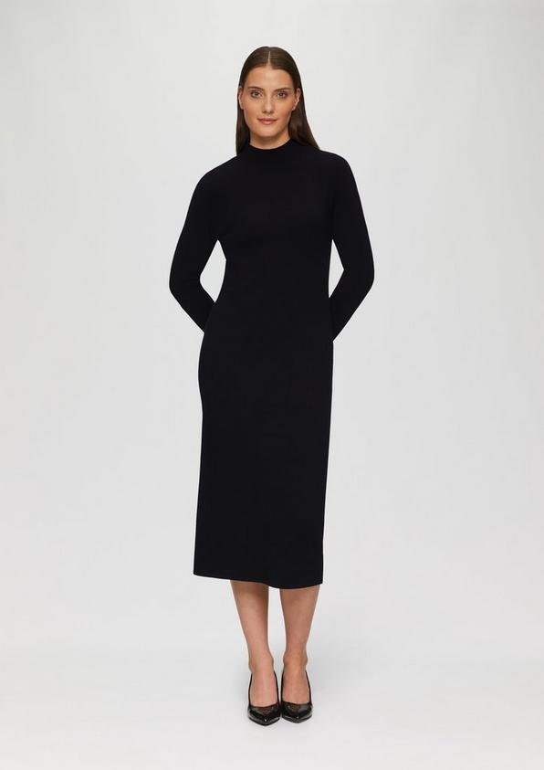 S.Oliver Strick-Kleid mit Stehkragen