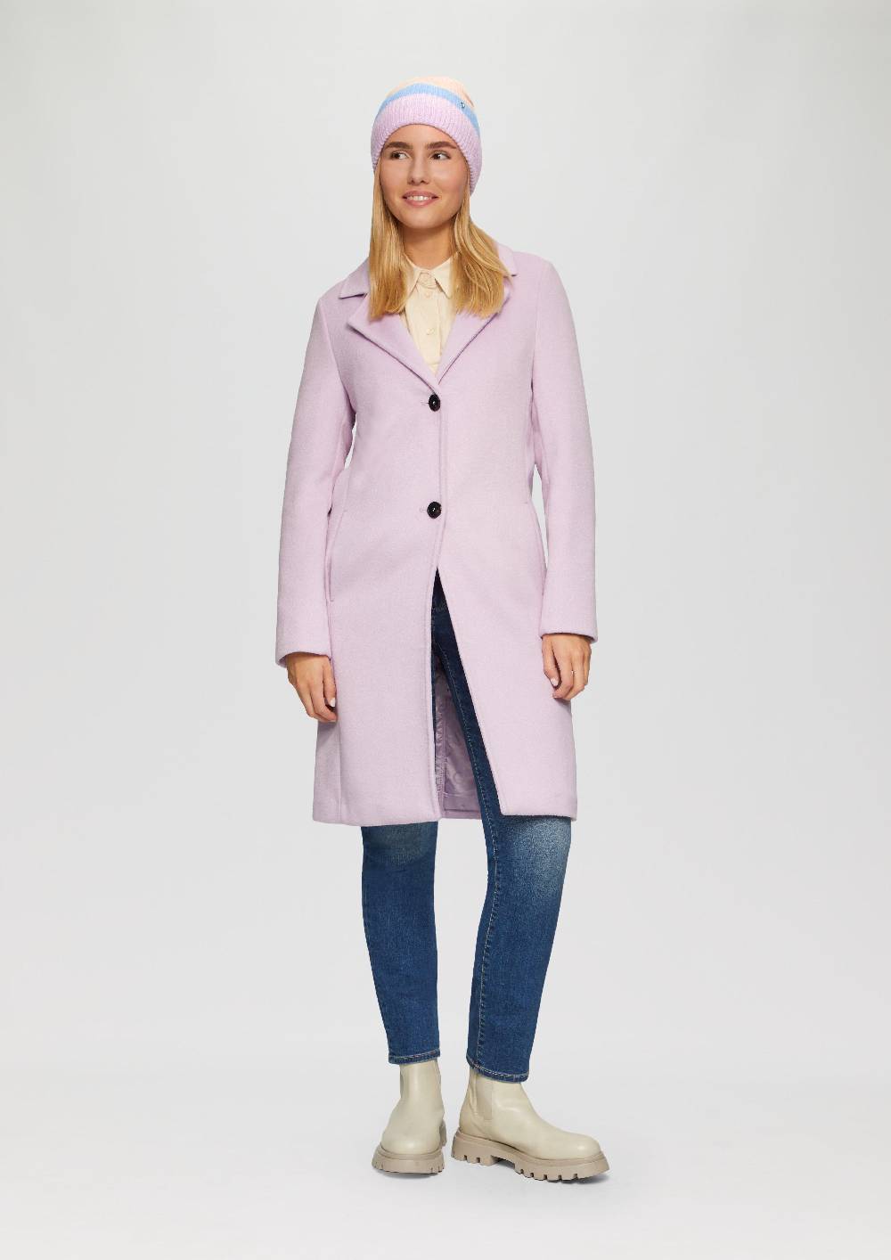 S.Oliver Strickbeanie Mit Streifen