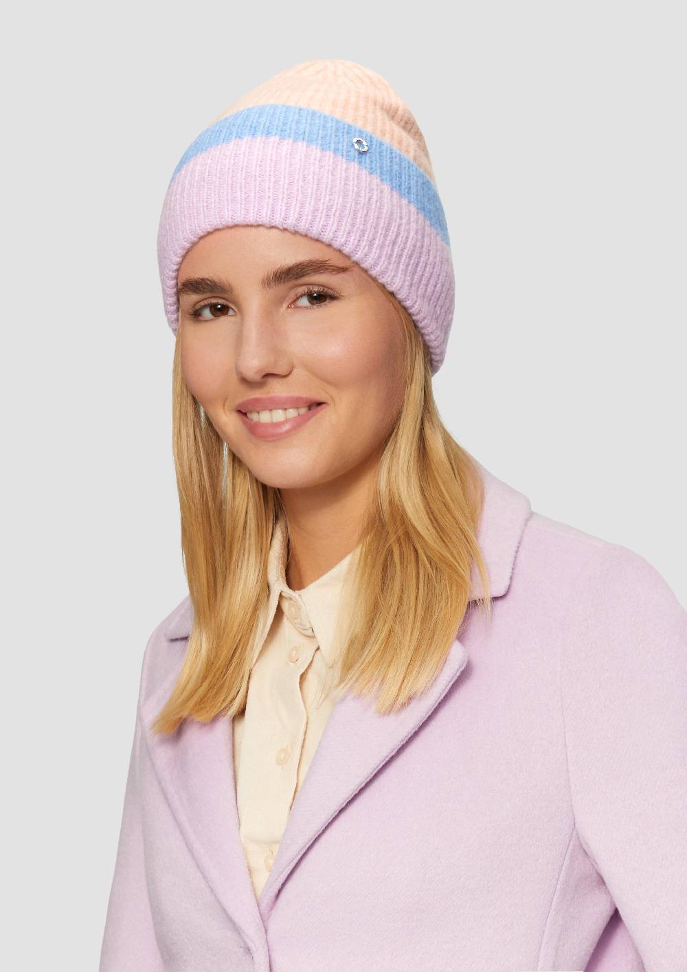 S.Oliver Strickbeanie Mit Streifen