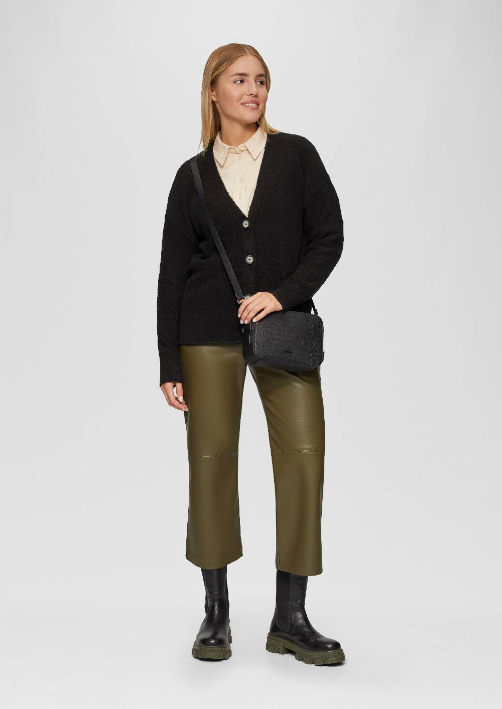 S.Oliver Strickjacke Aus Baumwoll-Bouclé