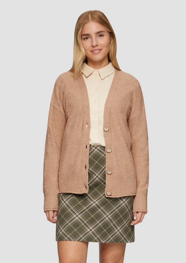 S.Oliver Strickjacke aus Baumwoll-Bouclé