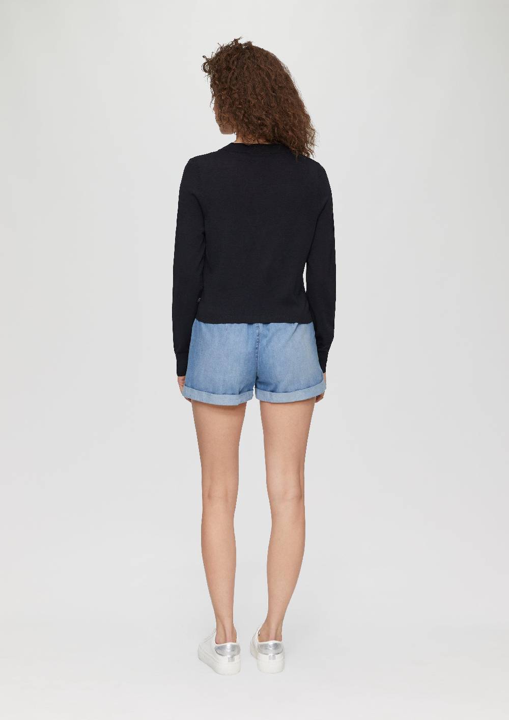 S.Oliver Strickjacke Aus Viskosemix Mit Rollsaum