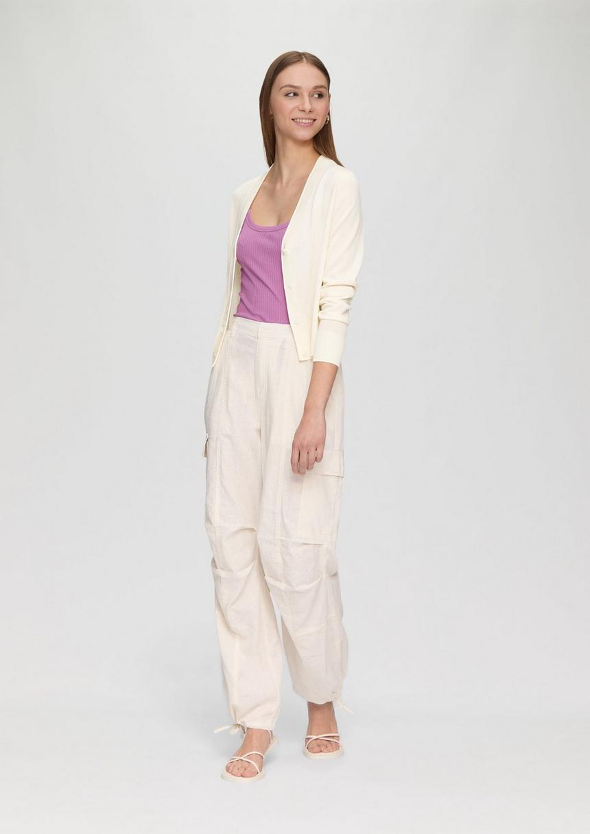 S.Oliver Strickjacke Aus Viskosemix Mit Rollsaum