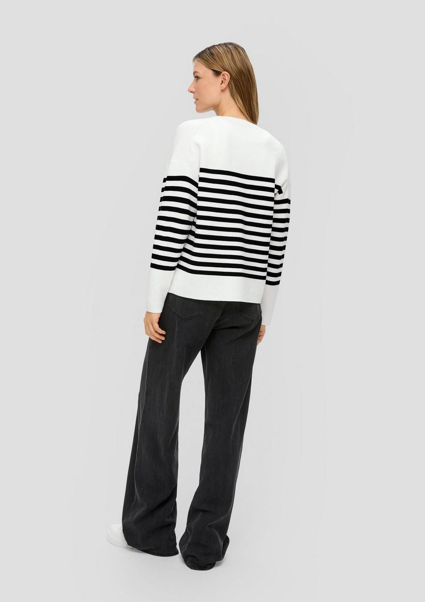 S.Oliver Strickjacke In Gestreiftem Muster