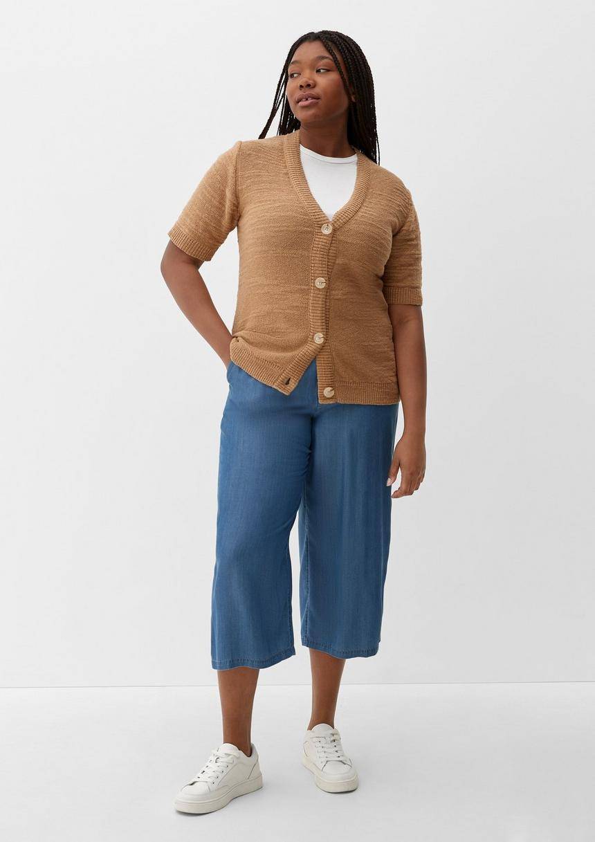S.Oliver Strickjacke Mit Halben Ärmeln