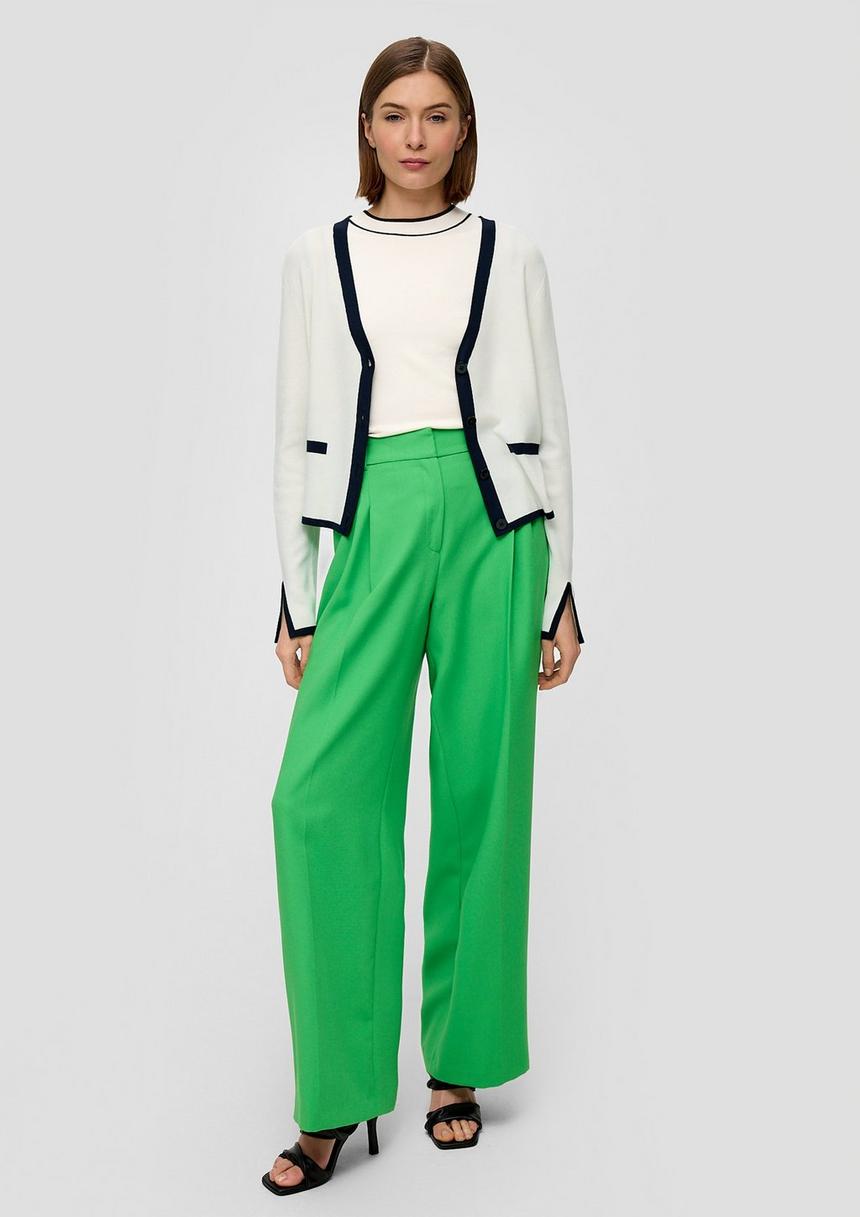 S.Oliver Strickjacke Mit Kontrast-Details