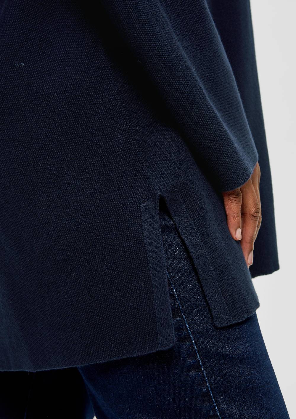 S.Oliver Strickjacke Mit Rippblende