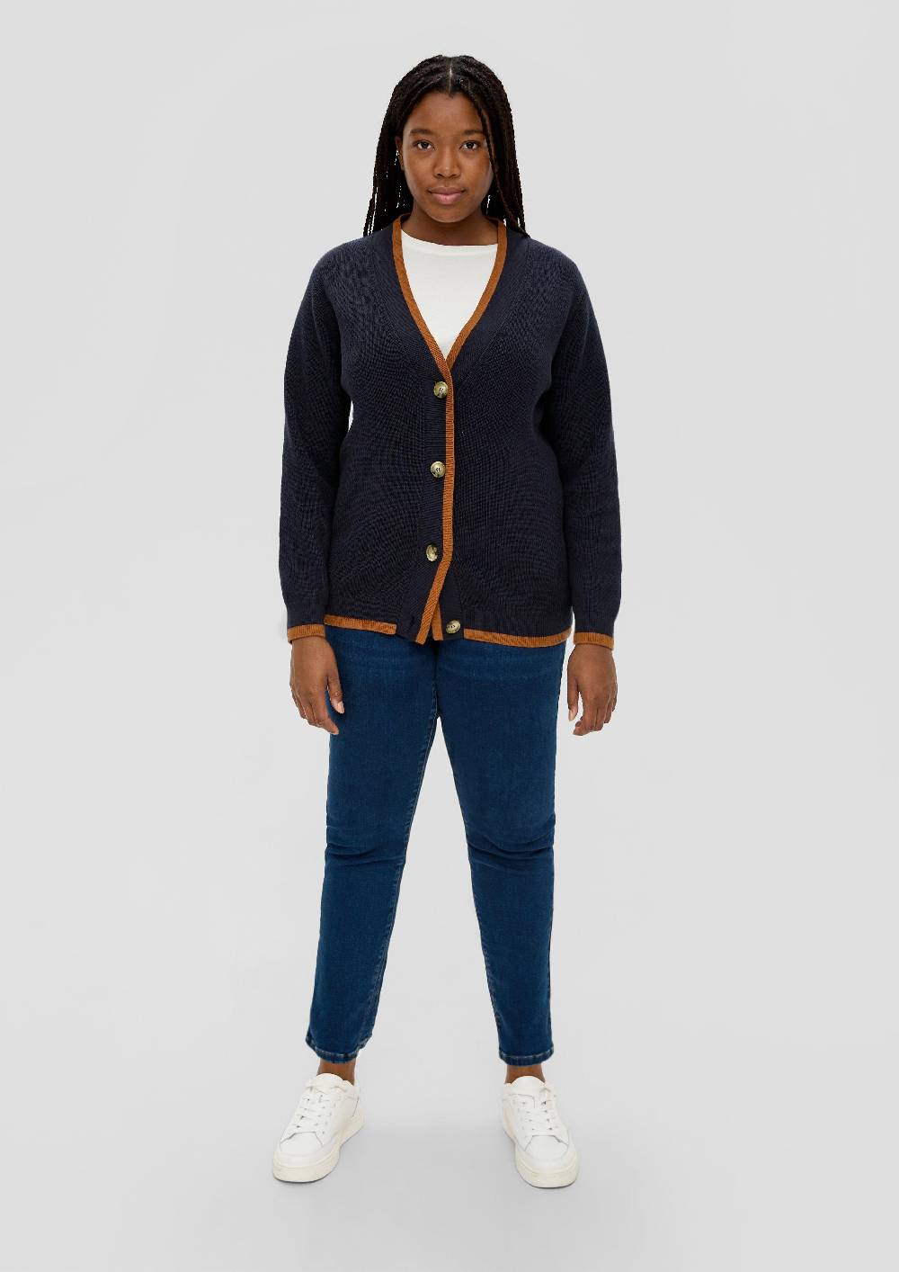 S.Oliver Strickjacke Mit Rippstruktur