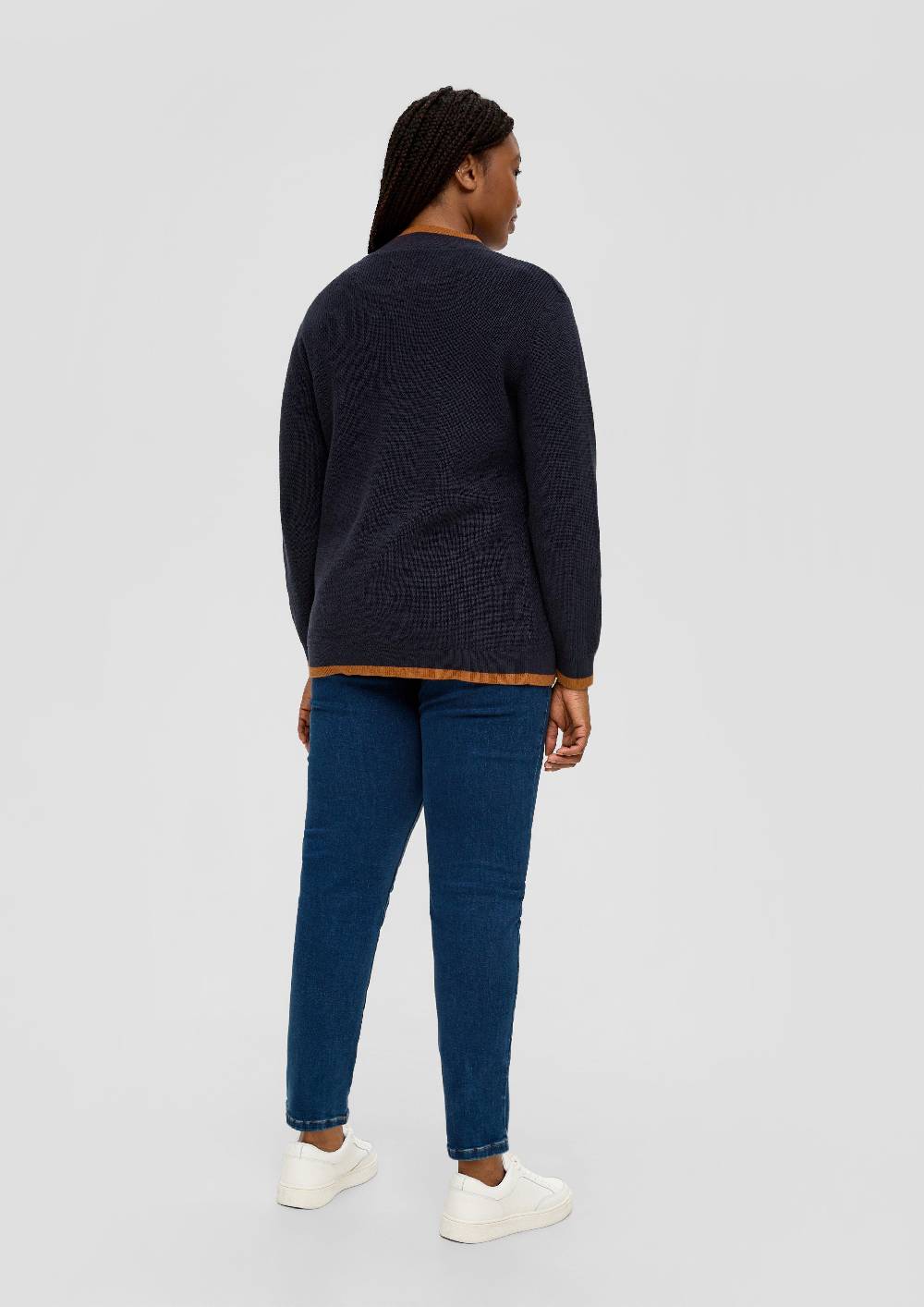 S.Oliver Strickjacke Mit Rippstruktur