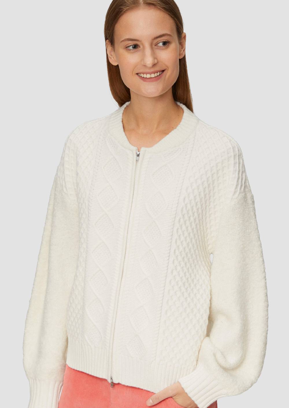 S.Oliver Strickjacke Mit Strukturmix